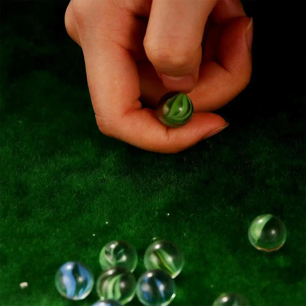 Pat Toys – jouet Solitaire de remplissage de Vase, jeu de course, boule de verre colorée de 14mm, perles de Machine, boule rebondissante, billes de verre