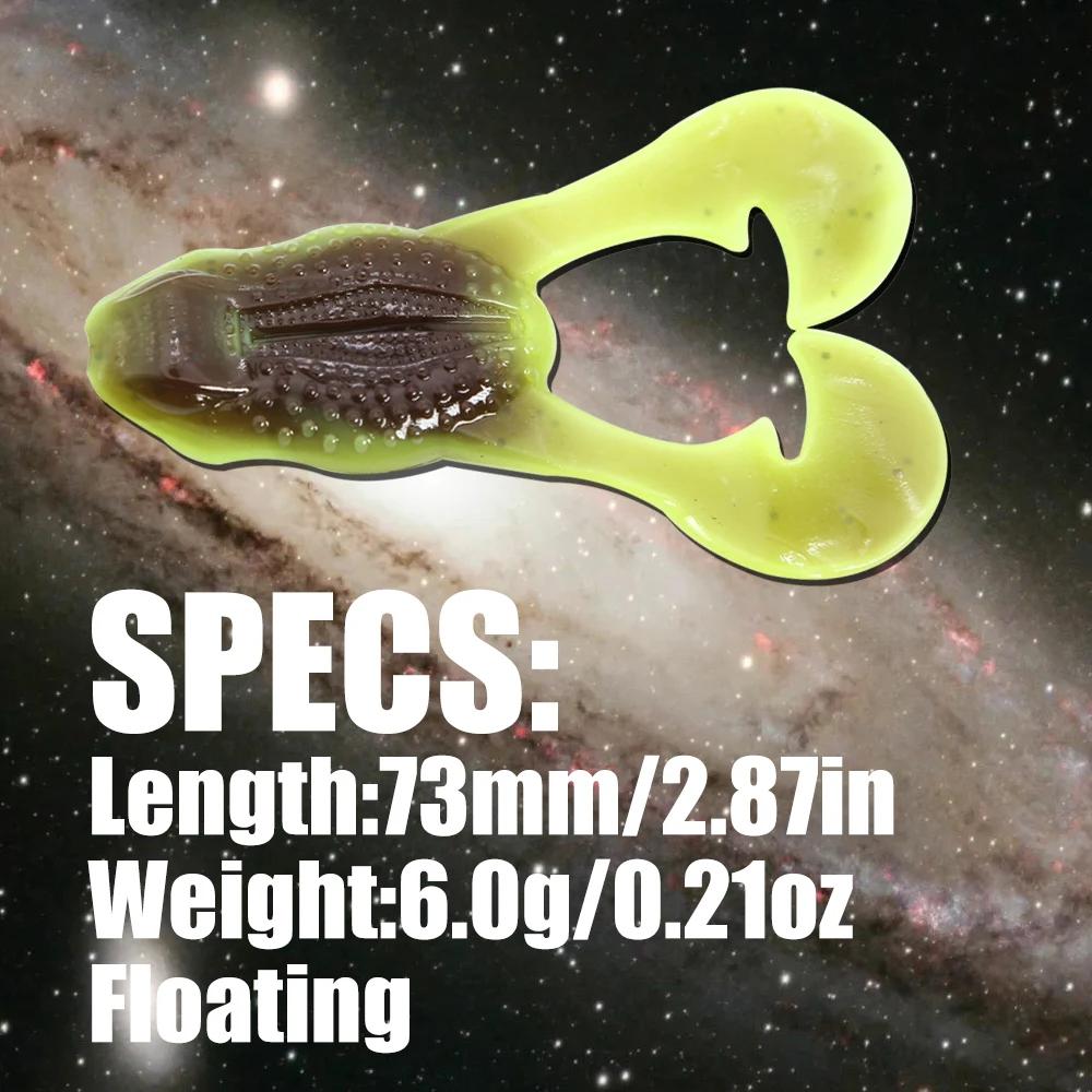 B&U Frog Floating lure Curved Tail Artificial Wobblers Fishing Lures Soft Baits Silicone Shad Worm Bass lure souple