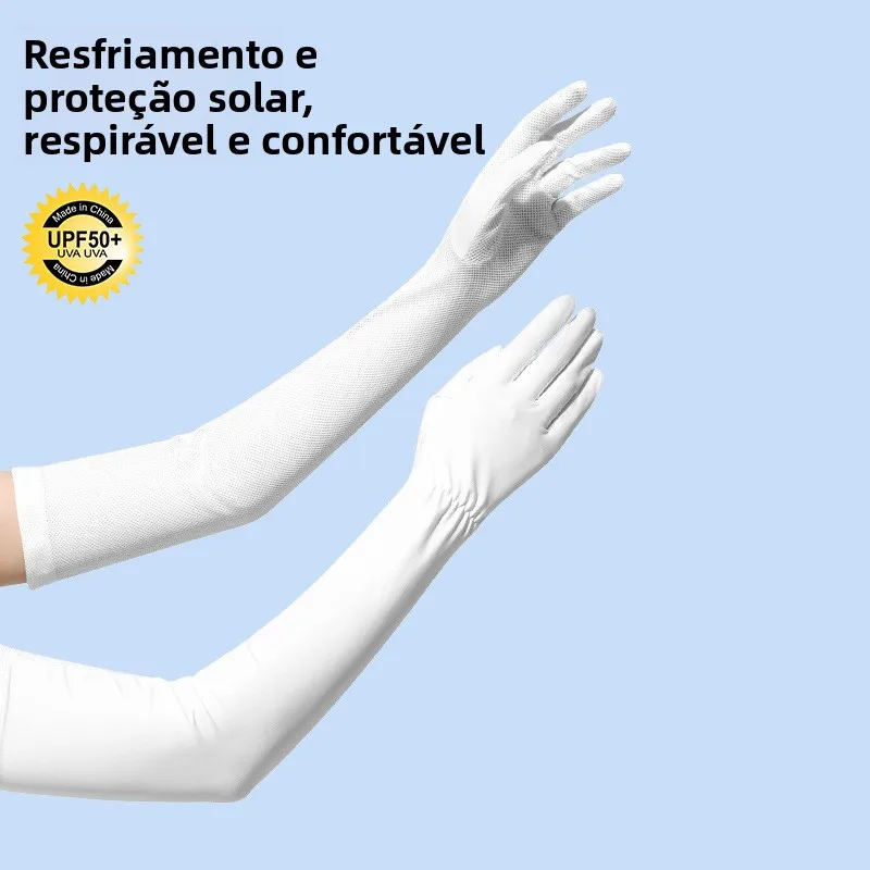 luvas-unissex-de-nylon-fino-de-alta-qualidade-respiraveis-moldadas-tipo-ice-sleeve-peca-Unica-versateis-para-uso-externo