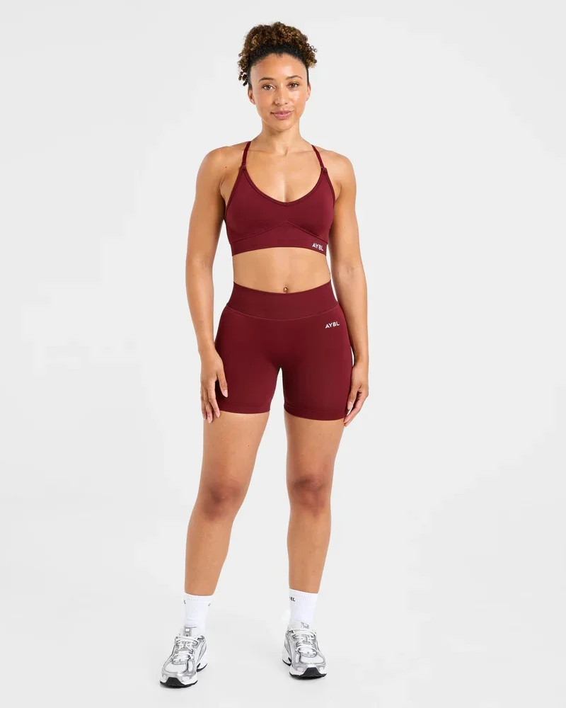 Marken-Sport-Yoga-BH für Damen, nahtloses Oberteil mit offenem Rücken, leicht formende Activewear, schweißableitendes und rutschfestes Material. – Detail 24