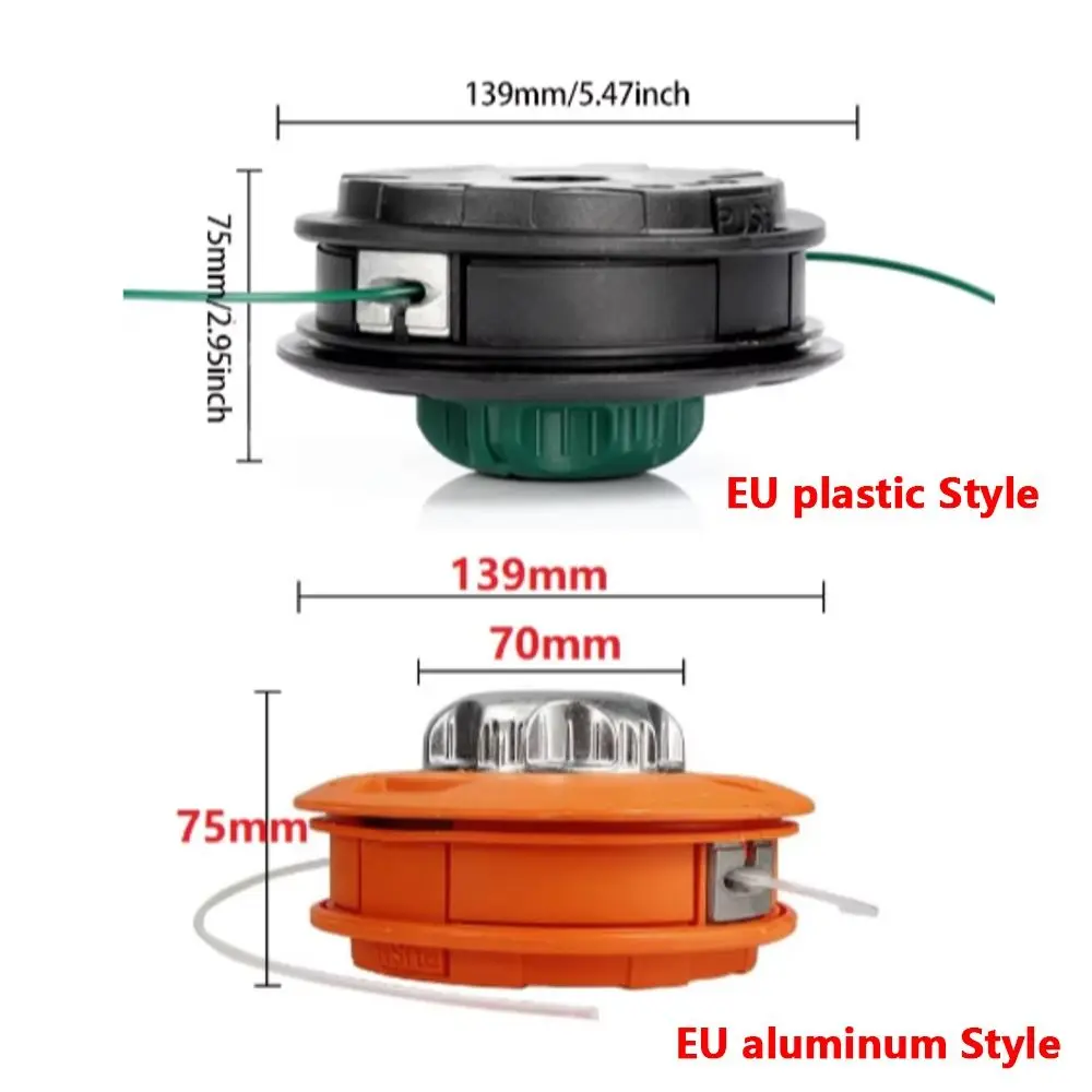 M10 Grasmaaierkop Aluminium 2-lijns Grastrimmerkop Dikker Tuingereedschap Maaier Bump Spool Bosmaaier Accessoires