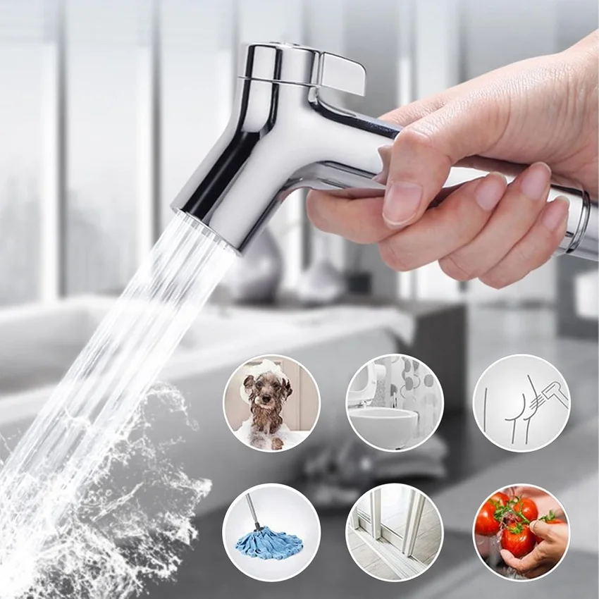 Black Faucet Spray Gun Handheld Toilet Stainless Steel Bathroom Toilet Spray Toilet Self-Cleaning Shower Head