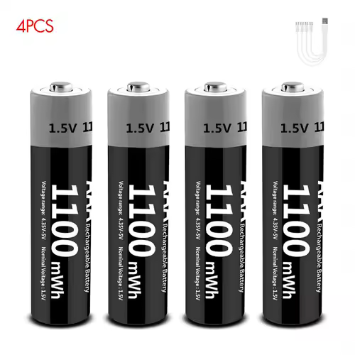 Kuugro Li-ion AAA and AA Rechargeable Batteries USB Lithium-ion 3400mWh 1.5V AA Rechargeable Batteries+1100mWh 1.5V AAA Battery - Image 18