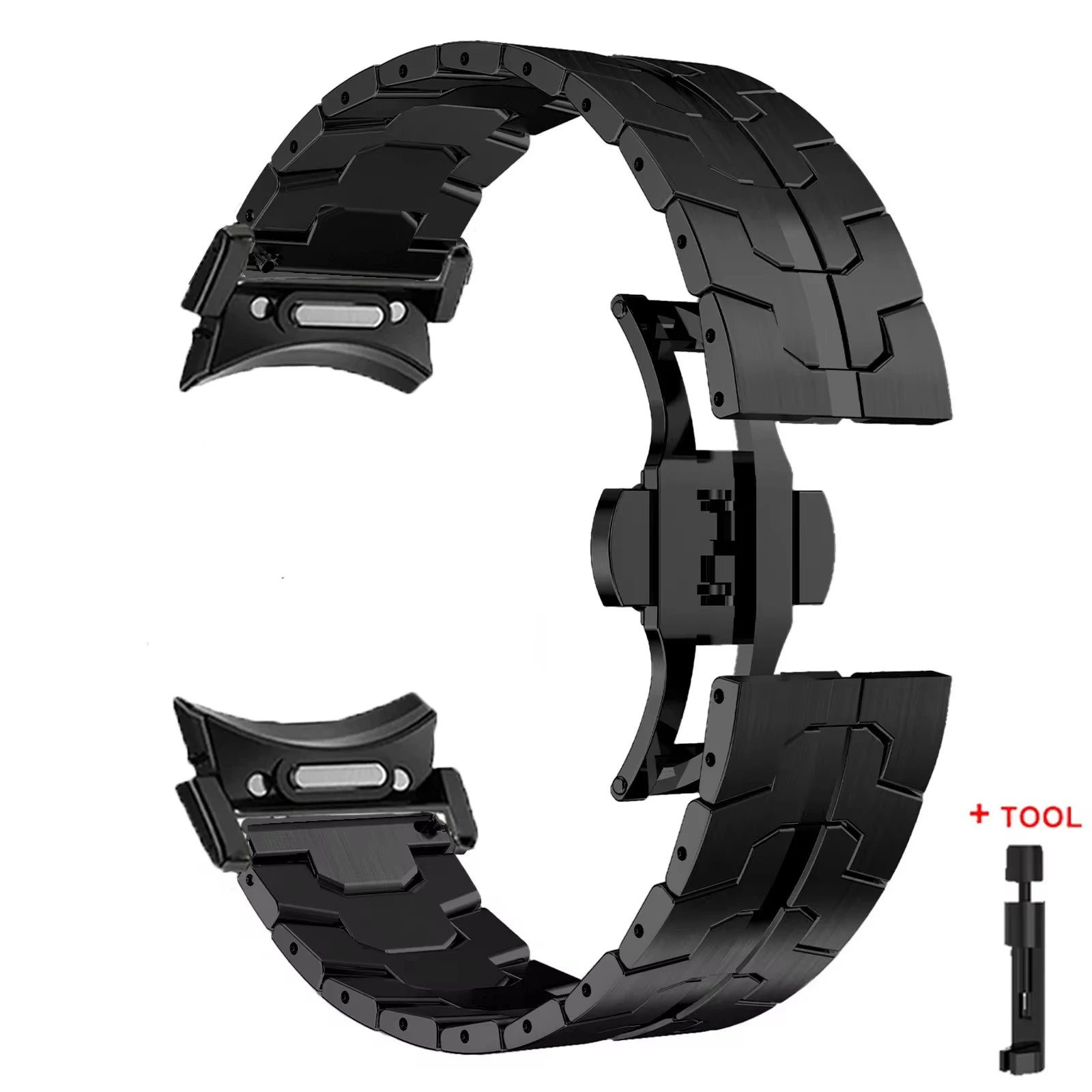 Quick Fit No Gaps Metal Strap For Samsung Watch 7 40/44mm Stainless Steel Buckle Business Bracelet For Samsung Watch 4/5/6 Band