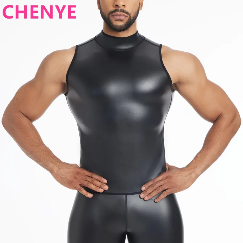 Stand UR Body Shapers pour hommes, sous-vêtement en cuir glaçure, haut précieux, chemise en fibre, gilets, sous-vêtements minces, corsets