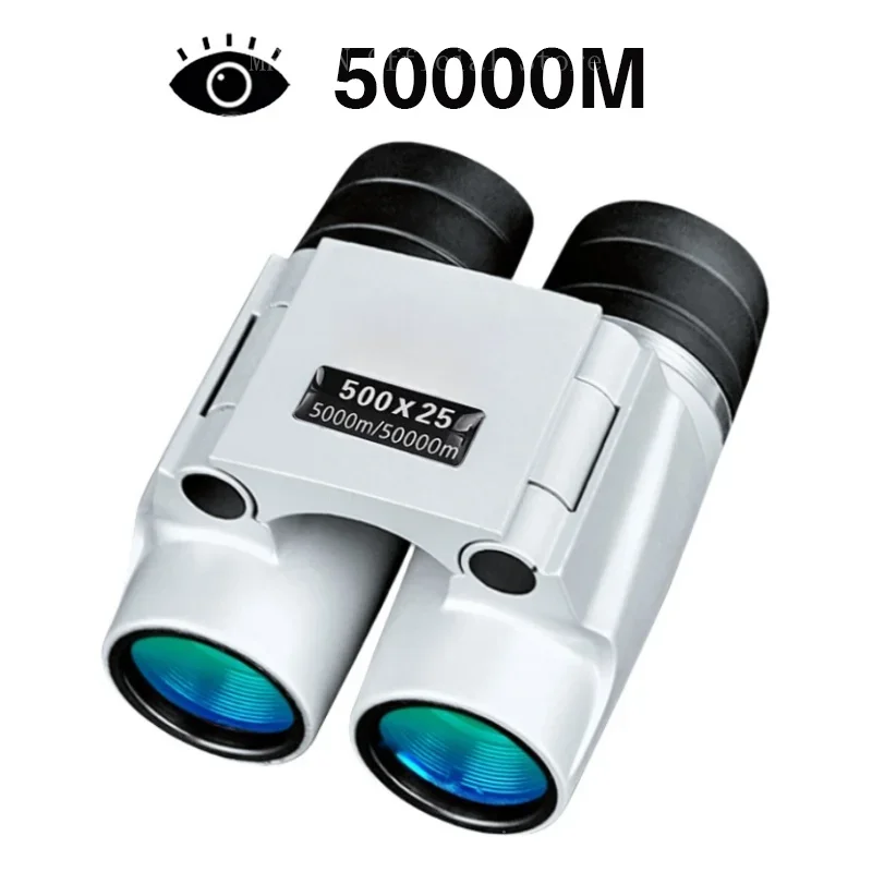 500X25 Portable Hd Zoom 5000M/50000M Binoculars Telescope Powerful Folding Long-Distance Vision Hunting Outdoor Camping Sports