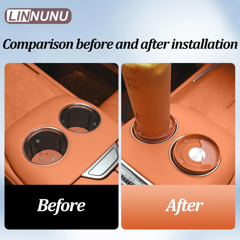 Linnunu for Deepal S07 L07 Sl03 2025 Car Central Control Water Cup Silicone Pad Interior Modification Accessories Products Mats