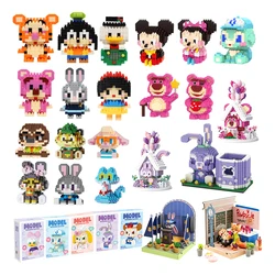 Disney Anime ZOO Building Blocks Mickey Mouse mini Action Zootopia Figures Lotso Blocks Toys Bricks Assemble Toy Kids Gifts