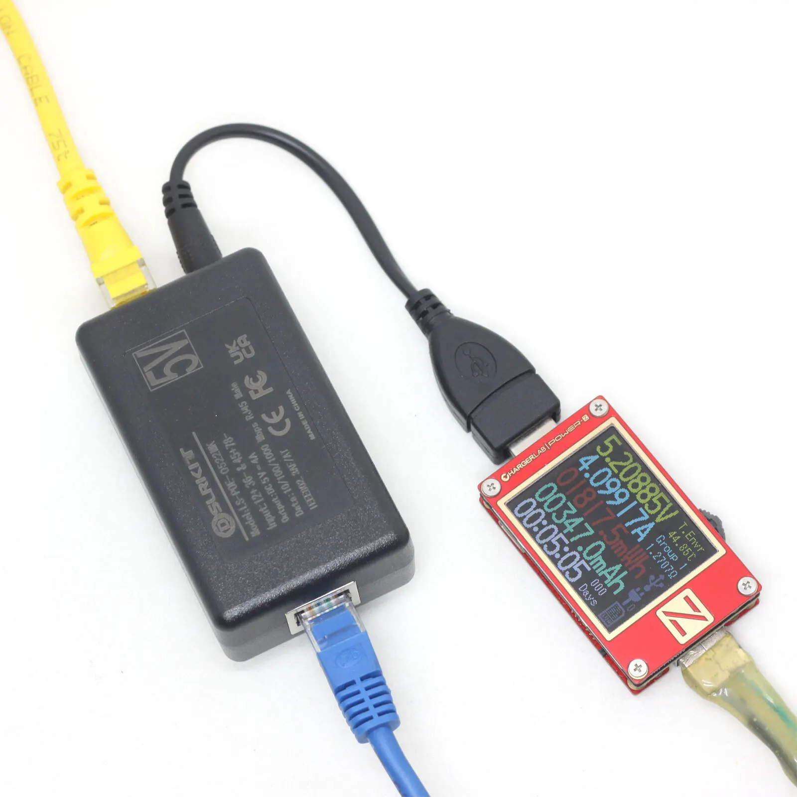 5V 4A USB TYPE A Female Gigabit Active PoE Splitter 1000m Ethernet 802.3at 5.2V