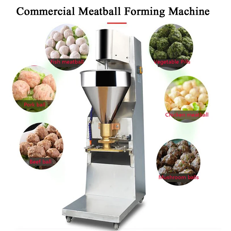 

Commercial Meatball Forming Machine 1100W Electric Fish Beef Pork Shrimp Ball Making Tool Stainless Steel Meatball Former