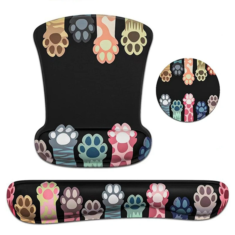 Zestawy podkładek pod mysz 3 w 1 z podparciem pod nadgarstek klawiaturyJAS