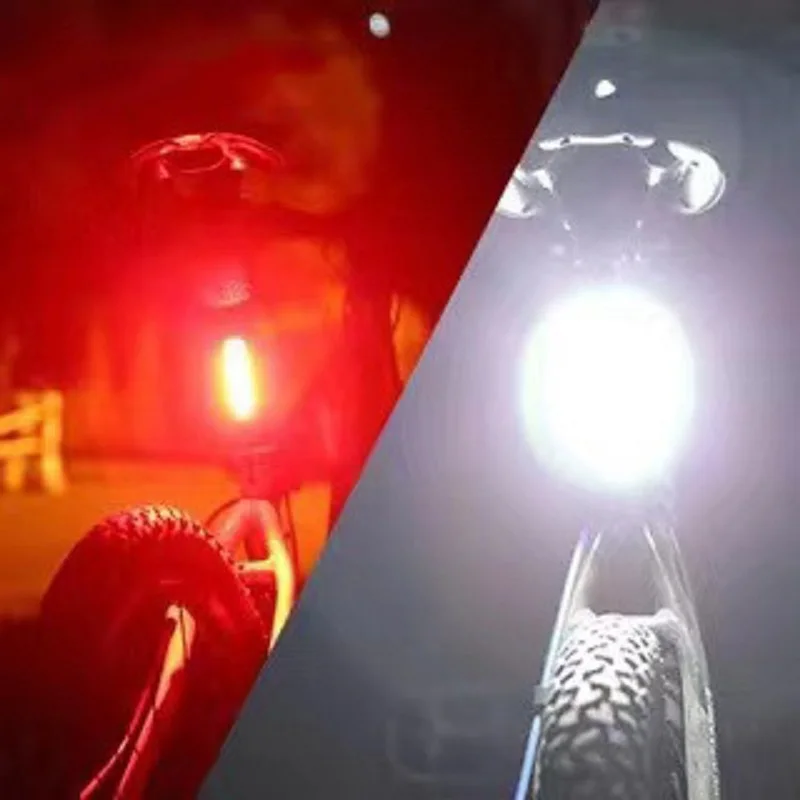 Bike Tail Light Waterproof Riding Front Rear Light LED USB Rechargeable MTB Bike Headlight Cycling Tail Lamp Bicycle Lantern