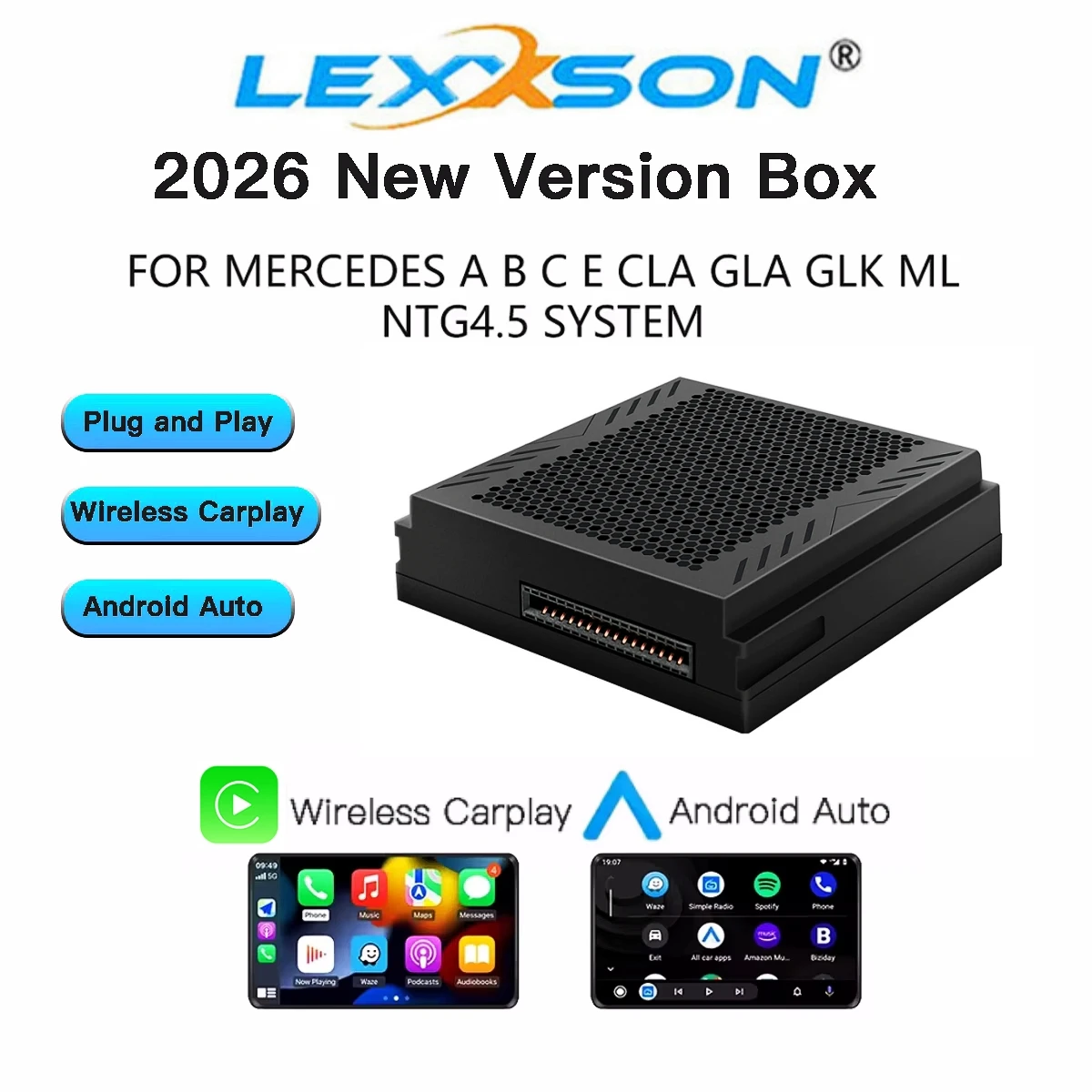 Upgrade Wireless Carplay Suitable For Mercedes Benz A B C E CLA GLA GLK ML Sprinter NTG4.5 Becker Module Android Auto Navigation