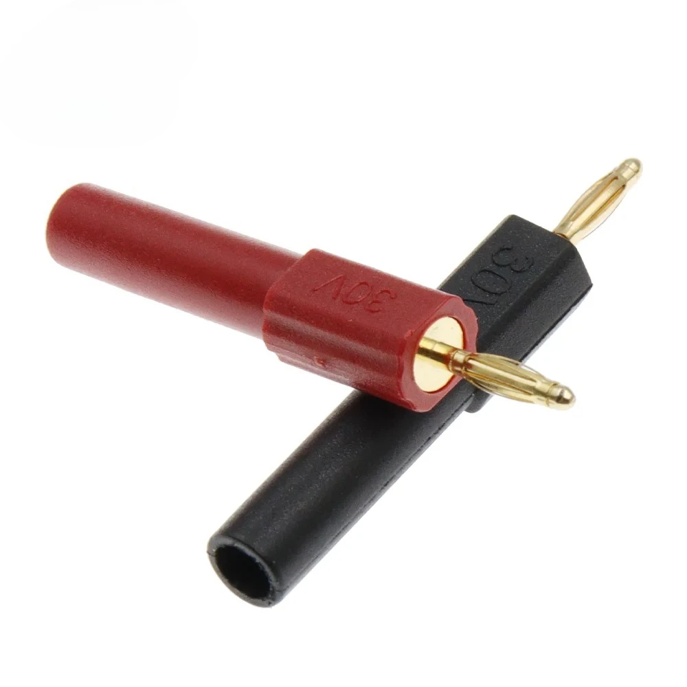 Gold Plated 2MM Small Male Banana Plug To 4MM Female Jack Connector Adapter