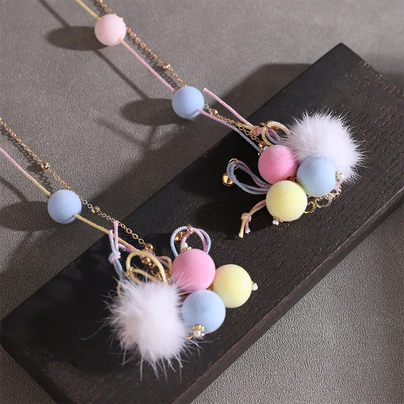 Bracelet Hand String Original Candy Color Matching Antique Hanfu Hairpin Sweet Pearl Tassel Side Clip New Chinese Headdress Can