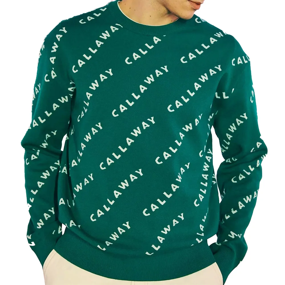 CALLAWAY New Trendy Men\'s Knitted Sweater! Letter Design, High-end, Luxury Brand, Autumn Golf Warm Top, Versatile!