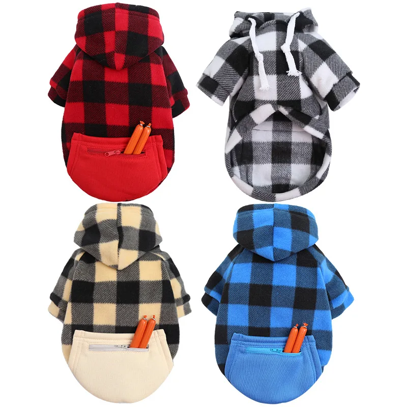 Dog Winter Coat  Pet Jacket Plaid Reversible  Vest Cold Weather Dog Clothes Pet Apparel for Small Medium Large Dogs