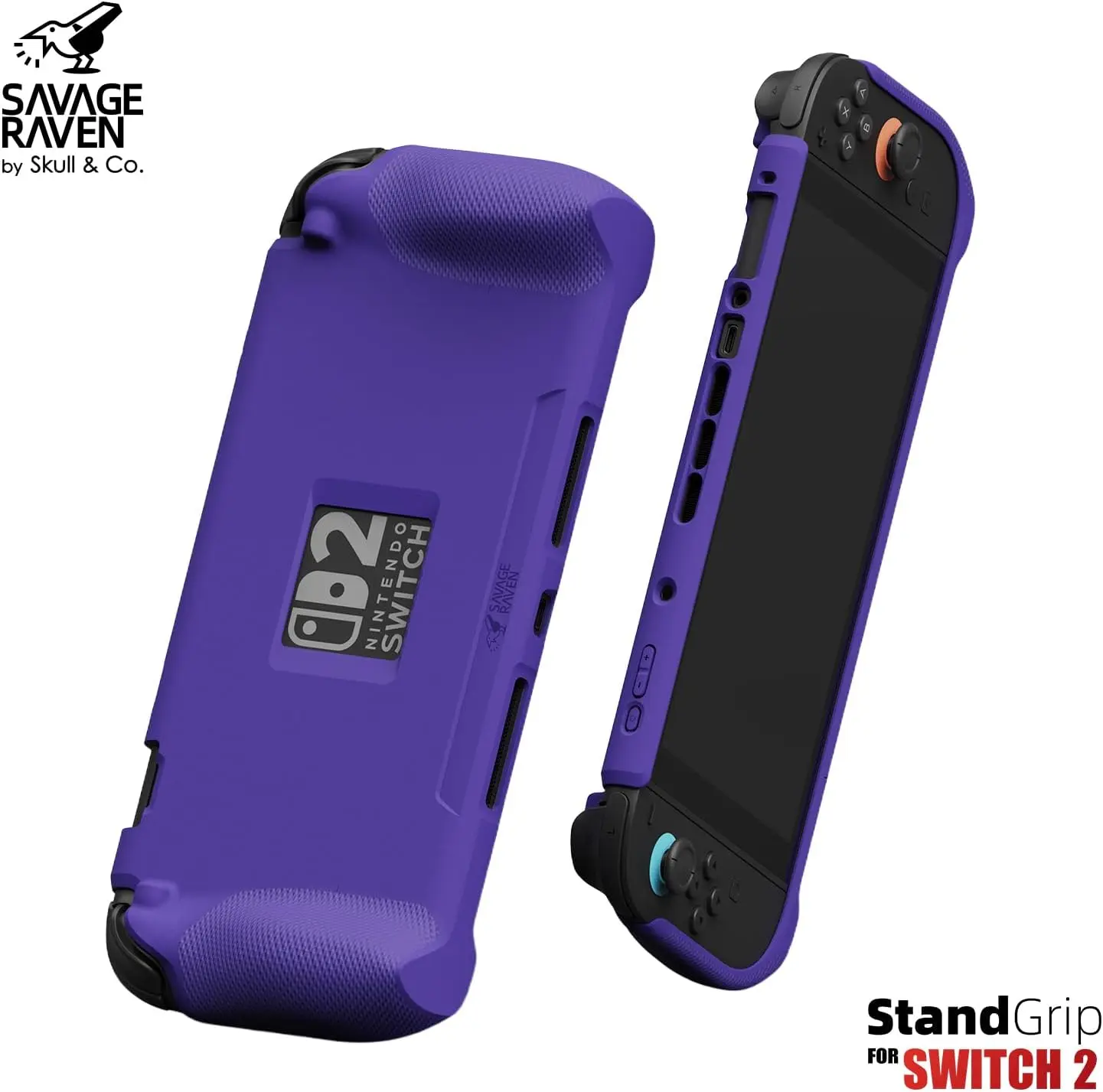Savage Raven by Skull & Co. StandGrip for Nintendo Switch 2 Protective Case Standable Cover Soft Shell for NS2 Game Console