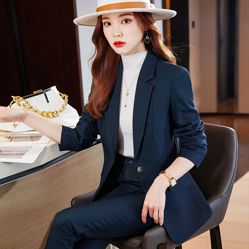 Business Suit Workwear British Style 2022 Autumn and Winter Suit Fashion Business Hotel Tailored Suit Formal Clothes Workwear