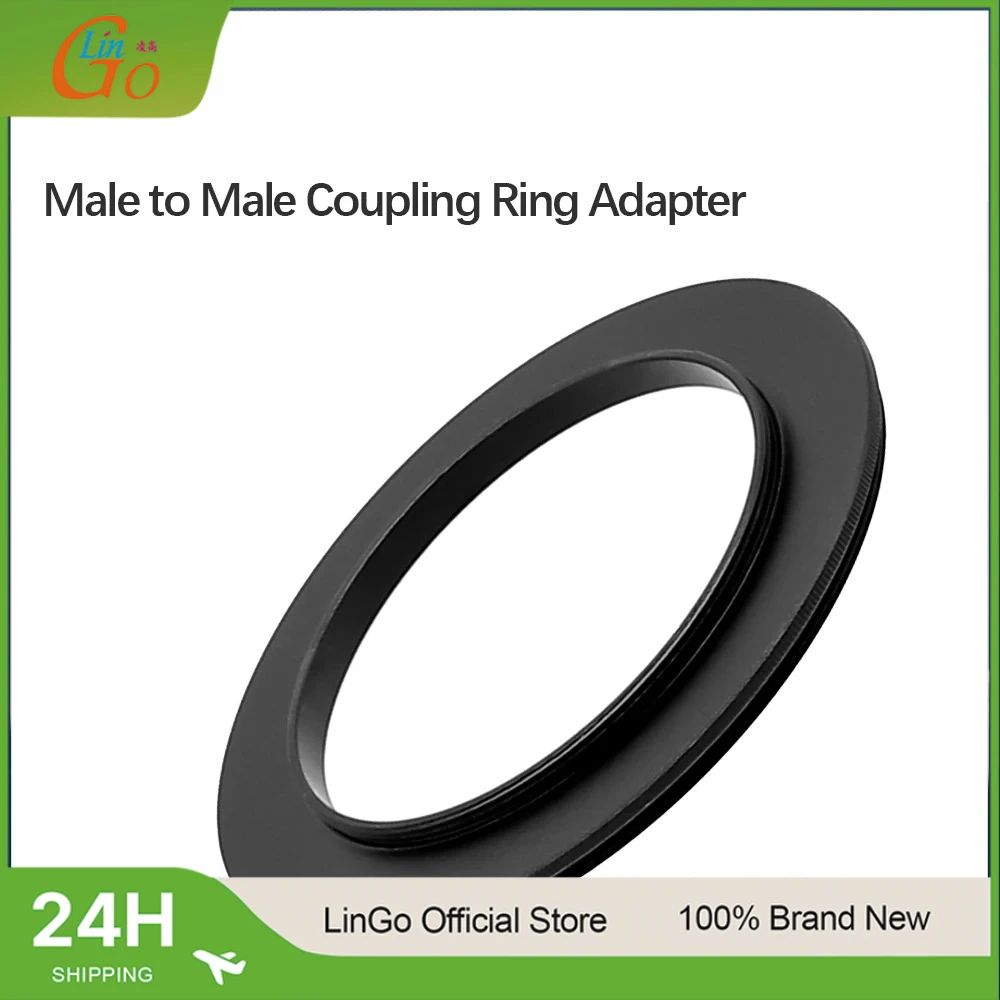 To Male Coupling Ring Adapter For Lens Filter 77-58 mm Male To Aluminum Alloy Metal Ring Adapter