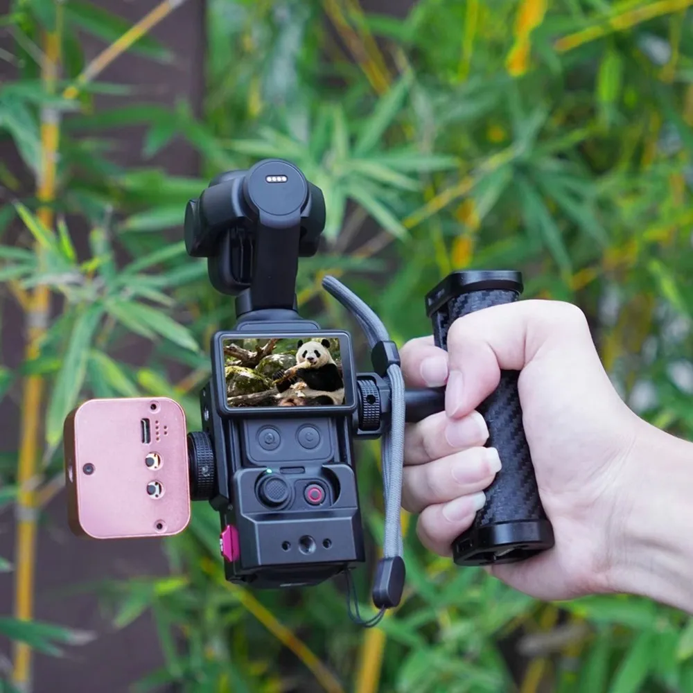 2026 New For Pocket 4P Gimbal Camera Cage Frame Side Handle Grip Extension Bracket Street Vlog Photography