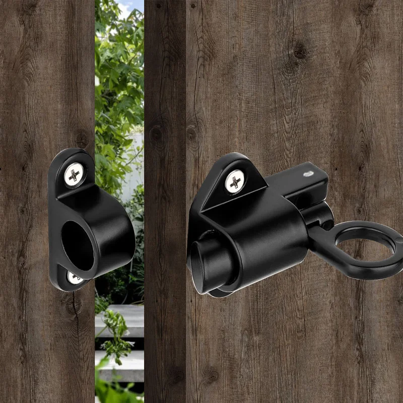 2/4 قطعة سبائك الألومنيوم الربيع مزلاج الباب قفل ، التلقائي والإغلاق الذاتي الأمن ، آلية ترتد دائم مع حلقة سحب السلامة #5