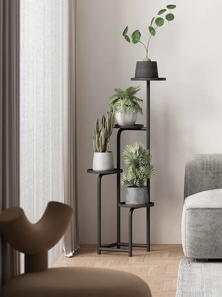 

Simple wrought iron flower shelf living room floor-to-ceiling multi-layer flower pot bracket household outdoor balcony