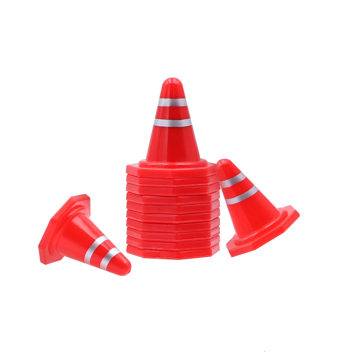 20Pcs Simulated Traffic Cones Mini Decoration Toys Road Cones For RC Crawler 1:16 1:18 1:24 RC Car SCX24 FCX24 TRX4M Rc Parts