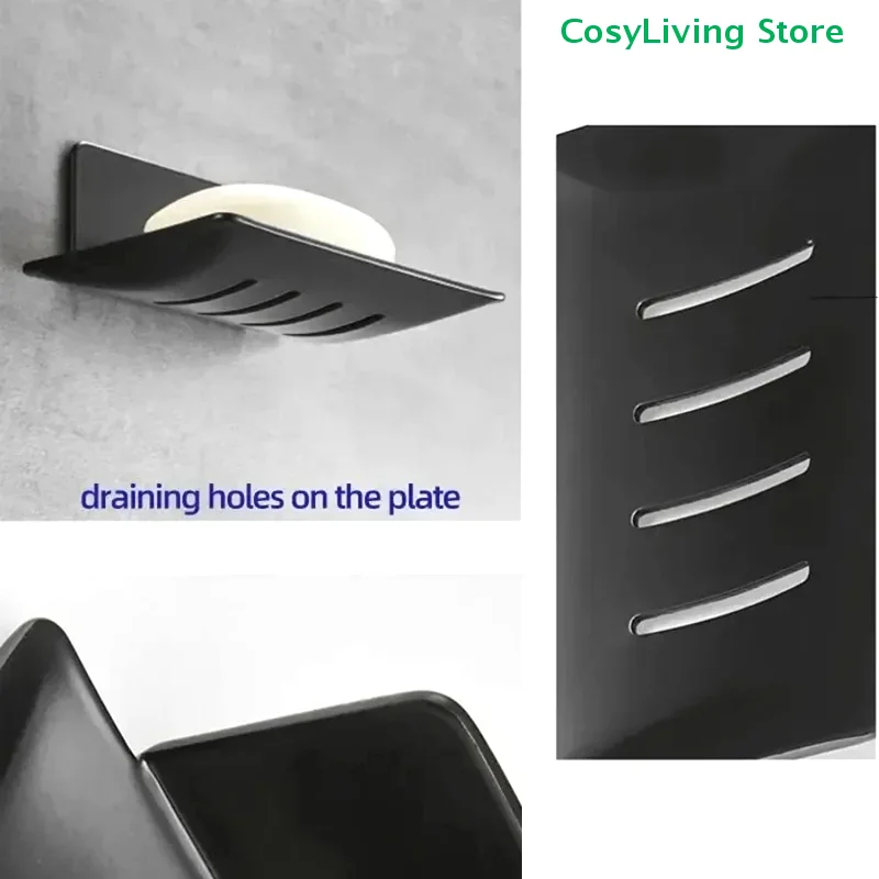 

Углеродистая сталь для ванной комнаты, душа, подставка для мыла, подставка для мыла, настенный дренажный поднос для мыла, коробка