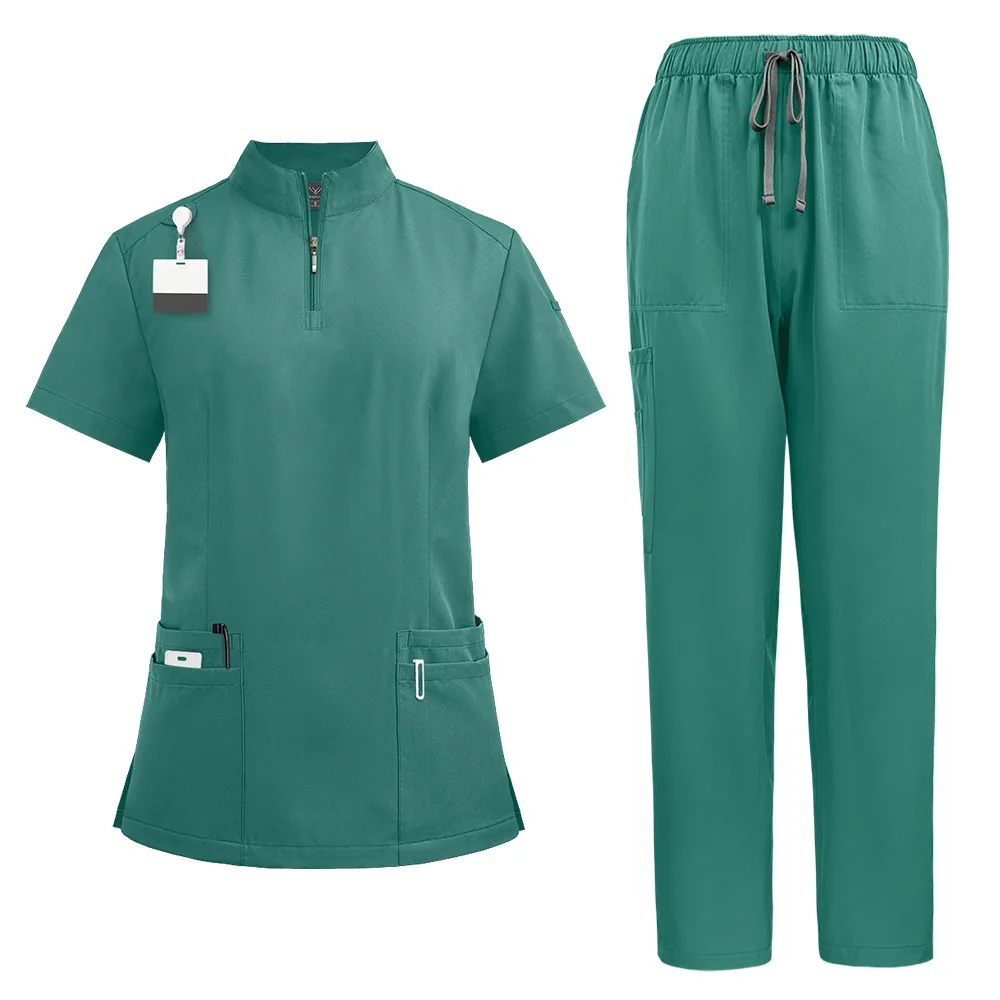 

2024 New Hospital Medical Scrub Suits Uniform Women Men Scrubs Set Beauty Work Clothes Nurse Accessories Dental Surgery Suit