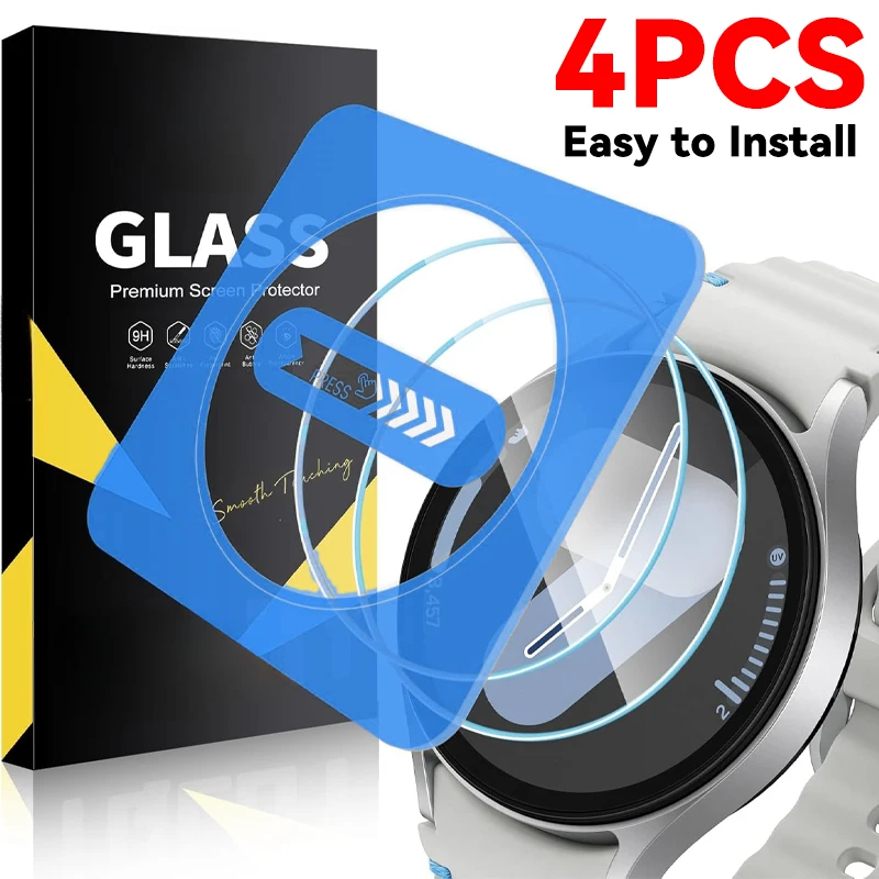 1-4Pcs Easy to Install Tempered Glass for Samsung Galaxy Watch 7 40mm 44mm Watch 7 Ultra 47mm Screen Protector Anti-scratch Film