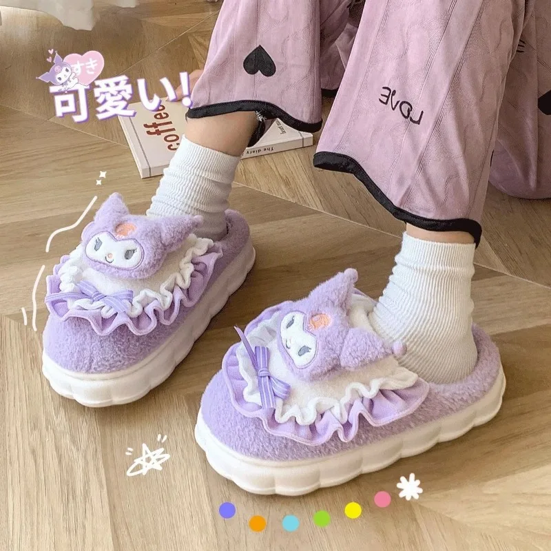 Sanrio Hello Kitty kuromi My melody anime cartoon cute cotton pantofole creative kawaii warm antiscivolo pantofole da casa all'ingrosso