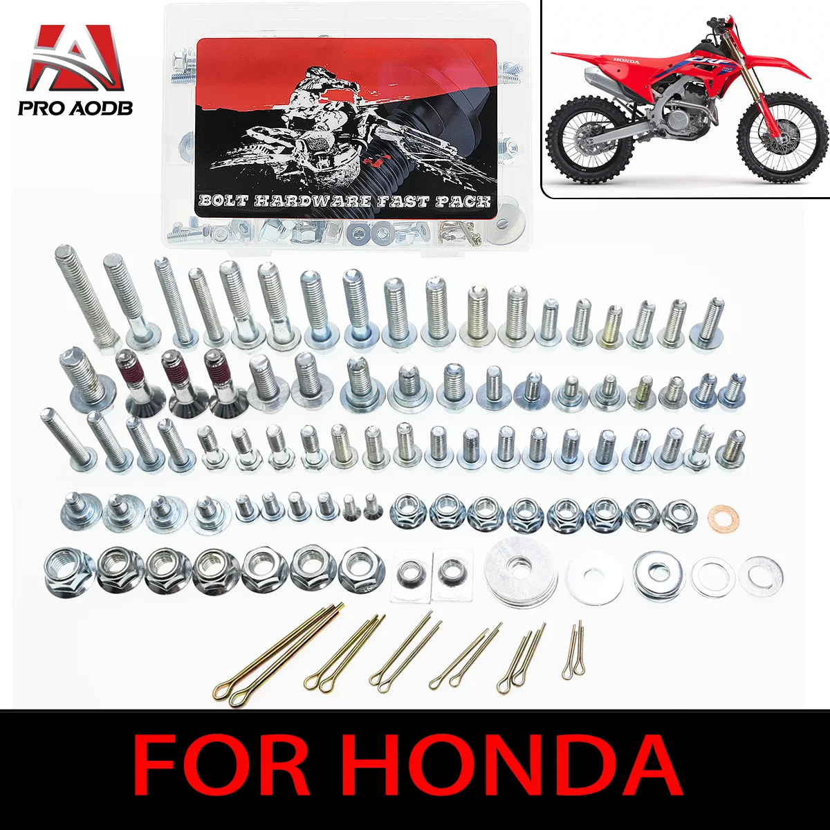 

For HONDA CR125 CR250 150R 250R CRF250R 450R 250RX 450RX 250X 450X 2003-2024 Hardware fittings Dirt Bike Motorcycle Fastener Kit