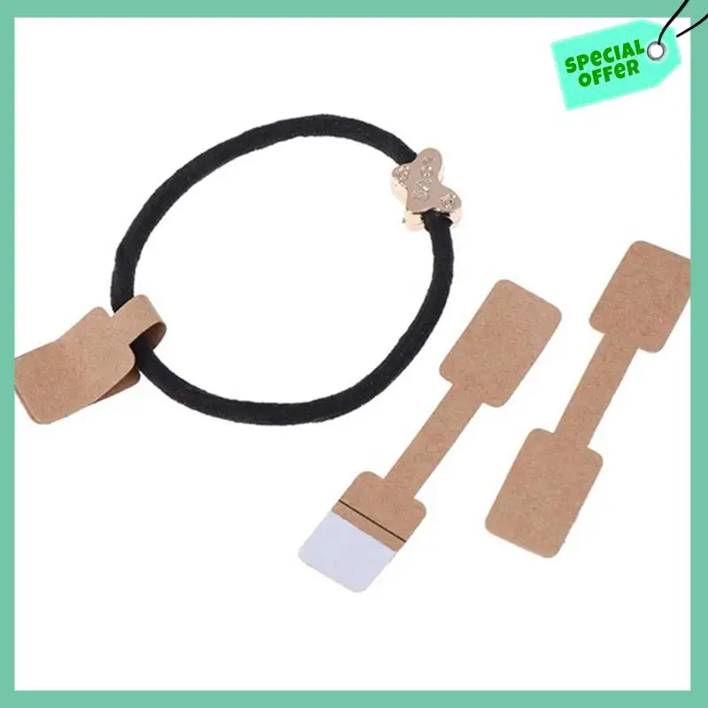 

Sturdy 500Pcs Quadrate Blank Brown Paper Price Tag Labels Jewelry Display Cards Labels Ring Sticker Hangtags 6X1.2Cm