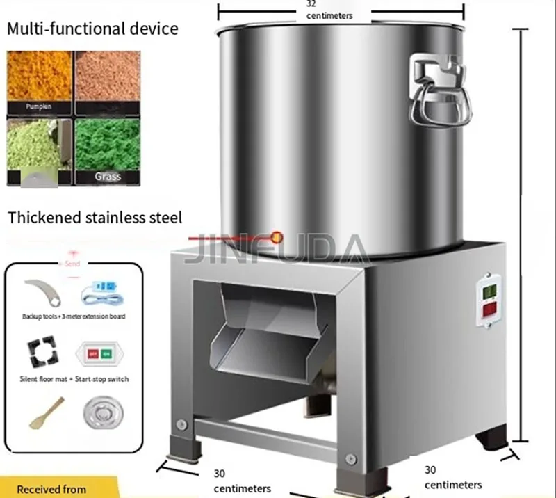 Stainless Steel Electric Vegetable Grinder Machine Feed Chopper for Poultry Farming Stainless Steel Cutter for Grass Leaves