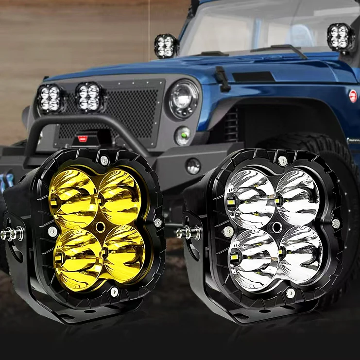 2/4/6/8/10 XL Driving Light Pods Off-Road Linkable Roof Fog LED Light Bar Kit for Ford Bronco
