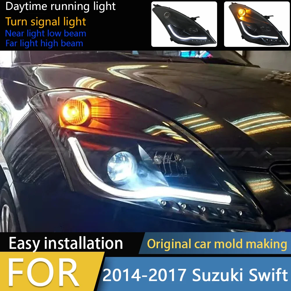 

Лампа DRL OEM, автомобильный головной фонарь, модифицированная светодиодная ксеноновая фара в сборе для Suzuki Swift 2010 2011 2012 2013 2014 2015 2016