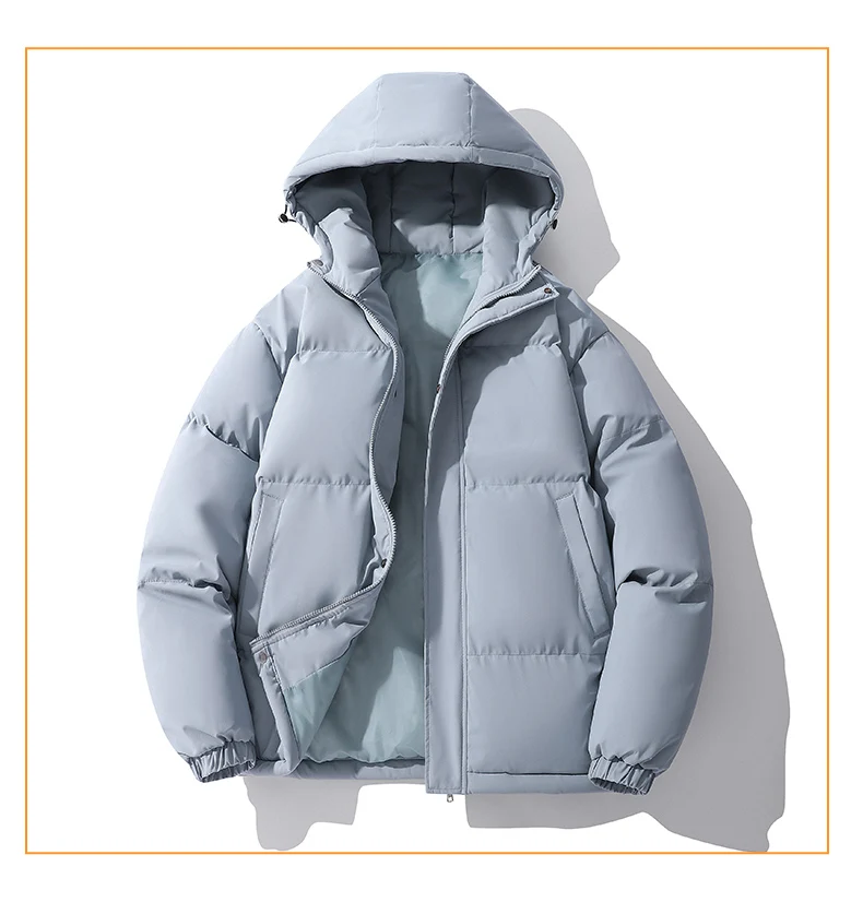 Winterjas Mannen Outdoor Capuchon Effen Dikke Heren Winter Mannelijke Jas Windjack Oversized Warme Heren Donsjassen Overjas