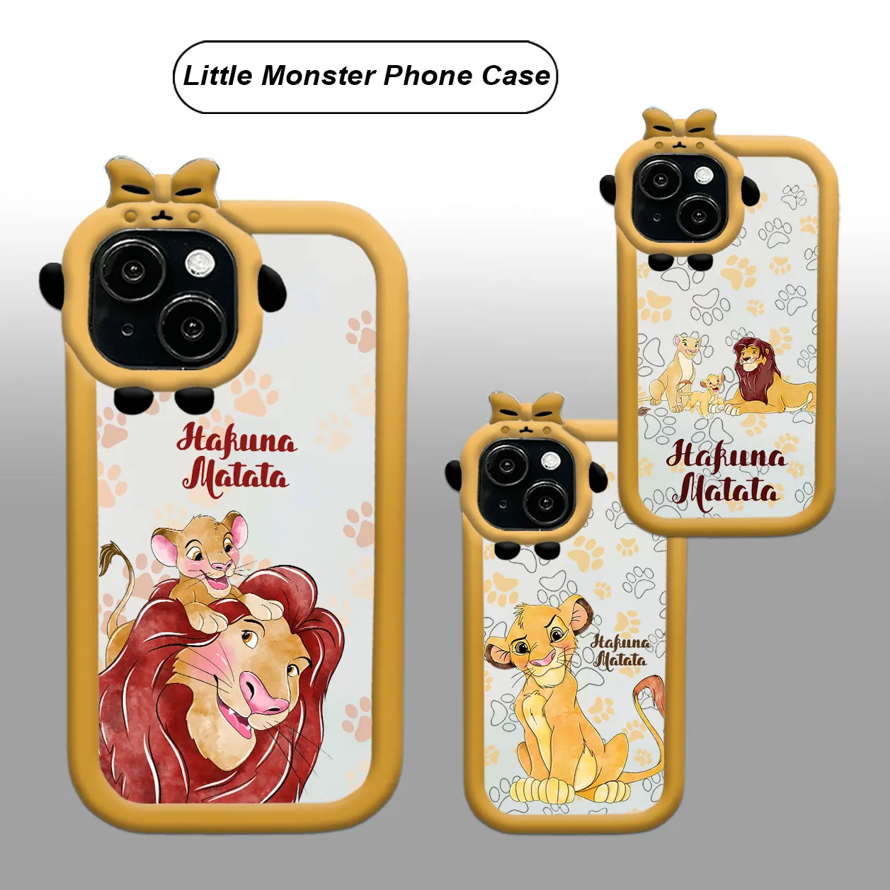 Disney Lion King Simba For iPhone 15 14 13 12 11 Pro Max XS Max X XR 7 8 Plus 6S 5S Little Monster Phone Case