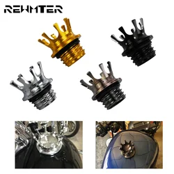 Motorcycle King Crown Style Oil Fuel Tank Cap Gas Cap For Harley Sportster Touring Road King Dyna Street Bob Softail Breakout