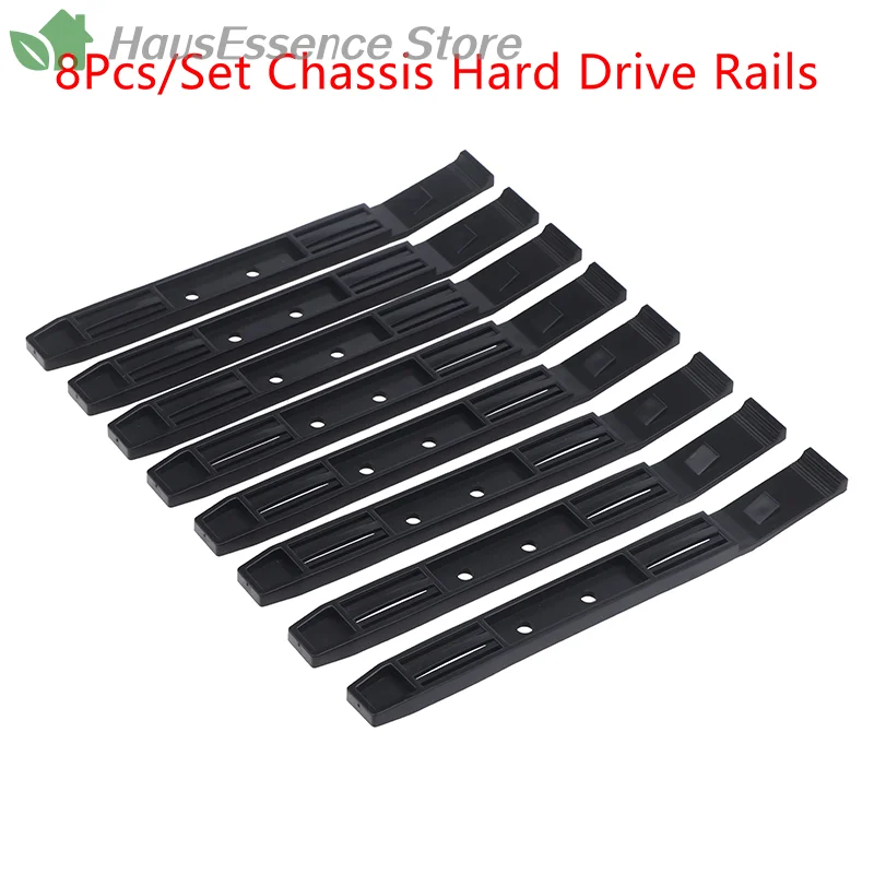※4Pair Black Chassis Hard Drive Mounting Desktop Disk Bracket PC Computer Cooler Rail HDD Storage Shelf Slider High