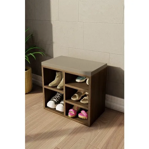 Ünüvar Concept Shoe Upper With Five shelf, eider-walnut