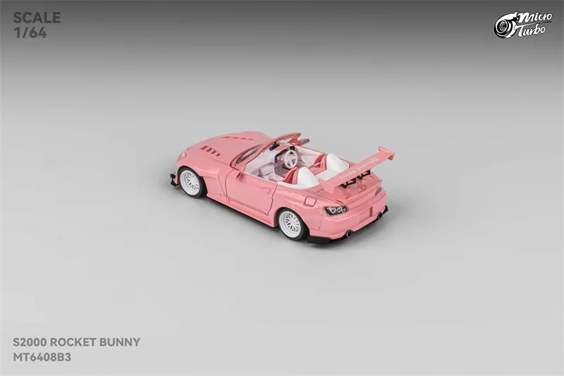 **Pre-Order** Micro Turbo 1:64 ROCKET BUNNY S2000 Valentine's Day Limited Version Pink limited999 Diecast Model Car