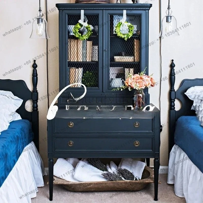 Solid wood locker/multi-functional chest of drawers/neoclassical bookcase bookshelf customization