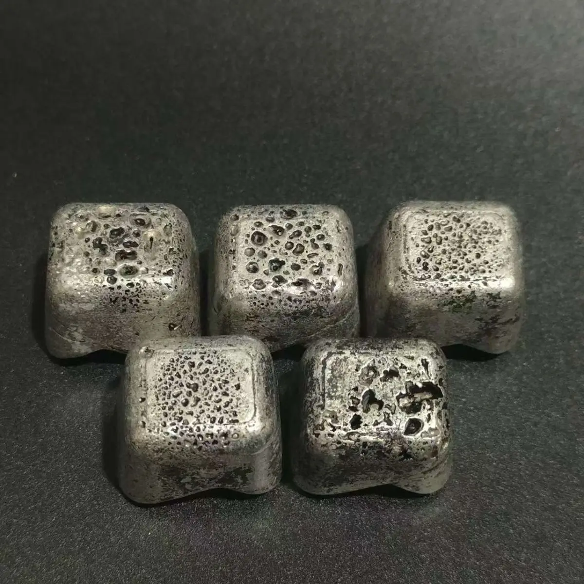 A set of antiques, ingot honeycomb silver ingot, Fulushou Xicai silver ingot collection