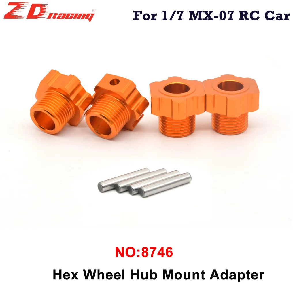 ZD Racing MX-07 MX07 1/7 RC metalowy samochód 17mm Hex piasta koła Adapter do montażu 8746 MX-07 Model samochodu oryginalne części