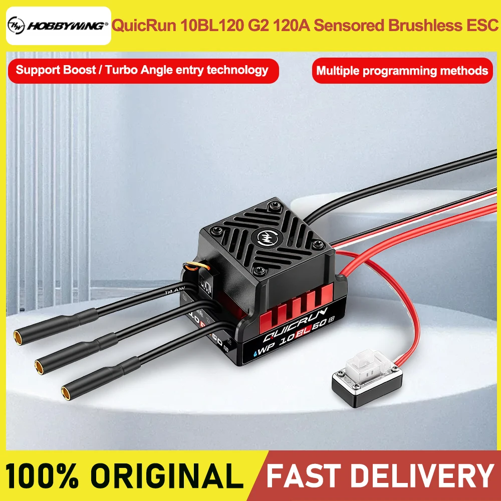 Brushless Esc Sensored 120A Rc Drift - HOBBYWING QuicRun 10BL120 G2 ESC Brushless