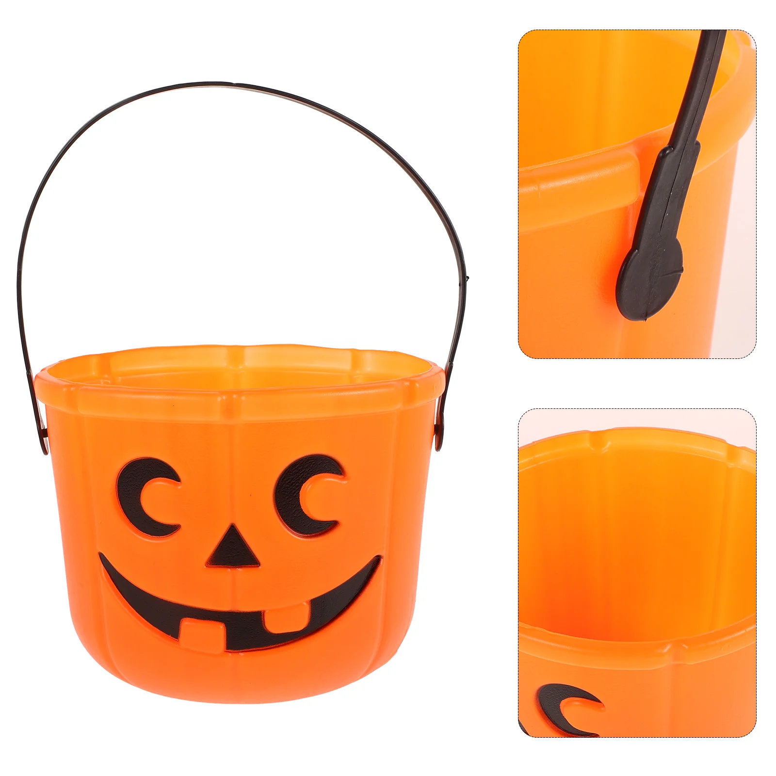 

2 Pcs Halloween Window Stickers Lantern Pumpkin Bucket Artificial Pumpkins Orange