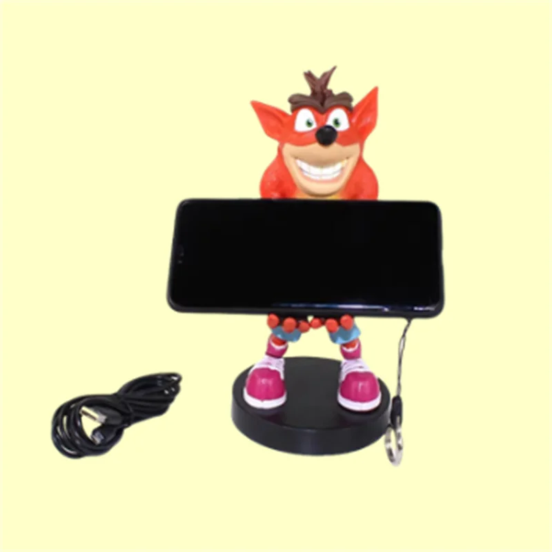 

Фигурка Crash Bandicoot, контроллер волка, держатель для телефона, устройство PS4, зарядный кабель Micro USB, модель оборотня, игрушка, кукла, подарок для детей, 23 см