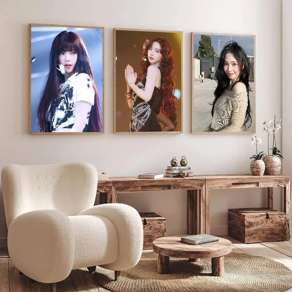 Popular South Korean Female Idols K-K-Karinas Posters Fancy Wall Sticker for Living Room Bar Decoration Wall Decor